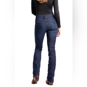 HAALA Denim Westerly Deep Ocean Pink Stitch Women's Straight Leg Jeans